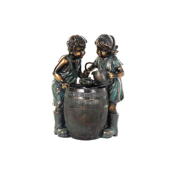 Fuente de Jardín DKD Home Decor Bronce Resina Niños (57 cm)