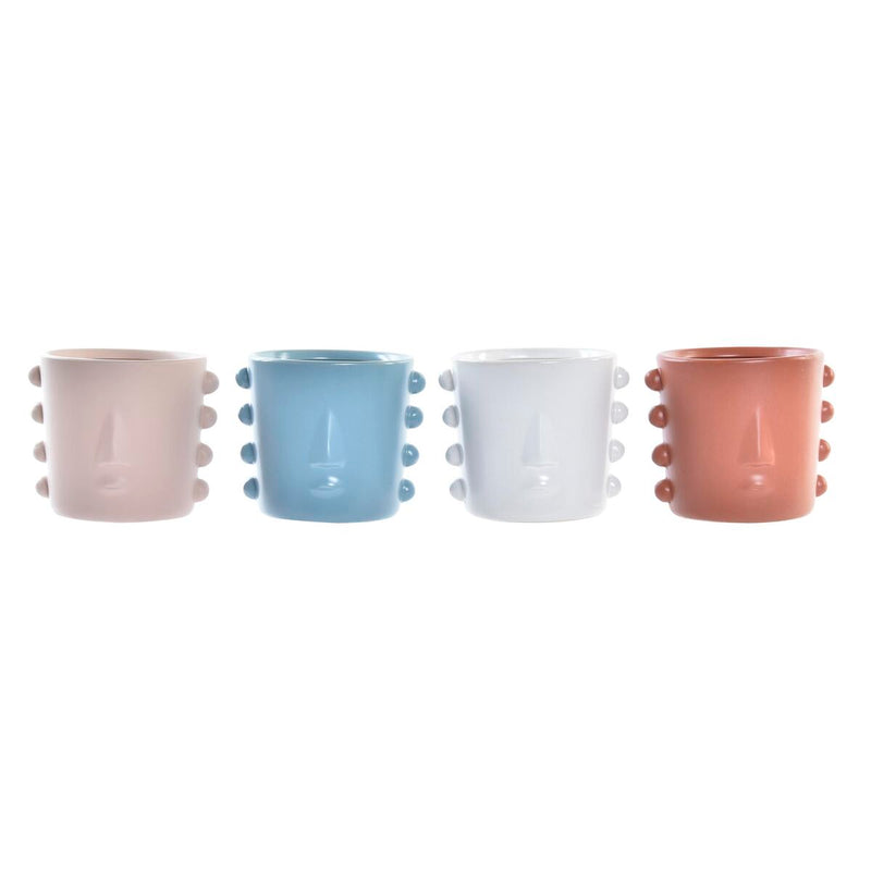 Vaso DKD Home Decor Viso Gres (15 x 13 x 12,5 cm) (4 Unità)