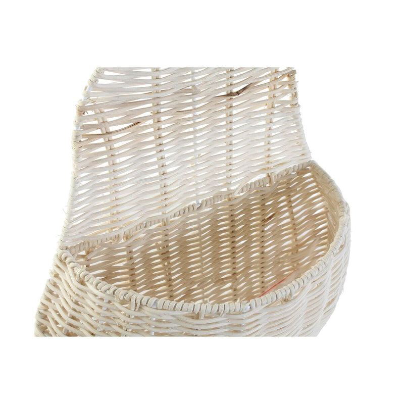 Cestino DKD Home Decor Da muro Rattan (55 x 33 x 14 cm) (2 Unità)