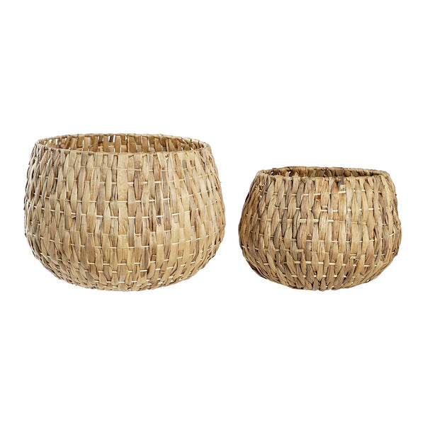 Set di Vasi DKD Home Decor Naturale Fibra (47 x 47 x 33 cm)