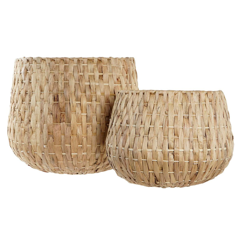 Set di Vasi DKD Home Decor Naturale Fibra (45 x 45 x 39 cm)