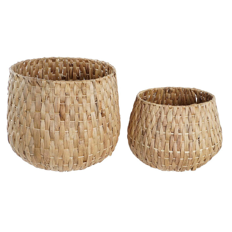 Set di Vasi DKD Home Decor Naturale Fibra (45 x 45 x 39 cm)