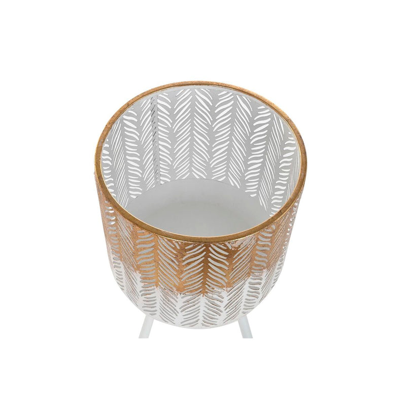 Vaso DKD Home Decor Dorato Metallo Bianco Moderno (39 x 39 x 88 cm)