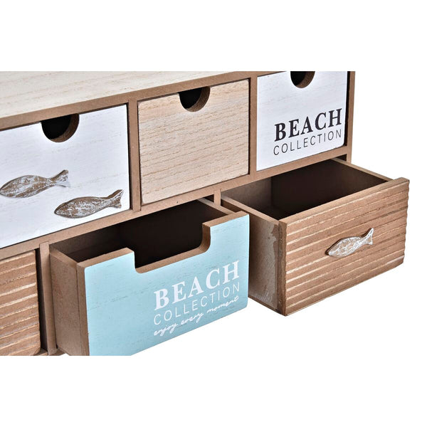 Scatola-Portagioie DKD Home Decor Legno Spiaggia (40 x 16 x 19 cm)