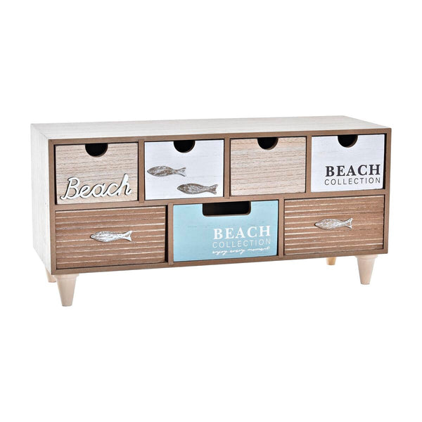 Scatola-Portagioie DKD Home Decor Legno Spiaggia (40 x 16 x 19 cm)