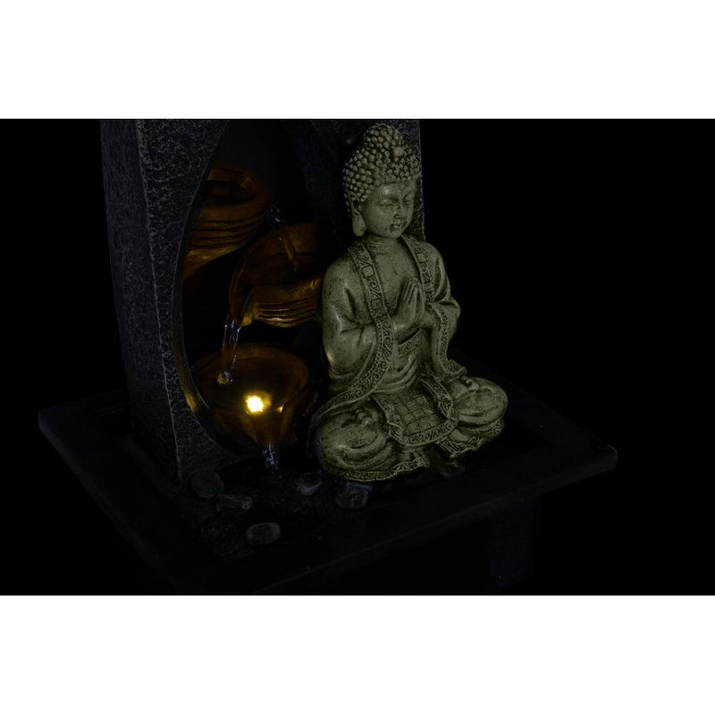 Fontana da giardino DKD Home Decor Buddha Resina Orientale (15 x 15 x 25 cm) (3 Unità)