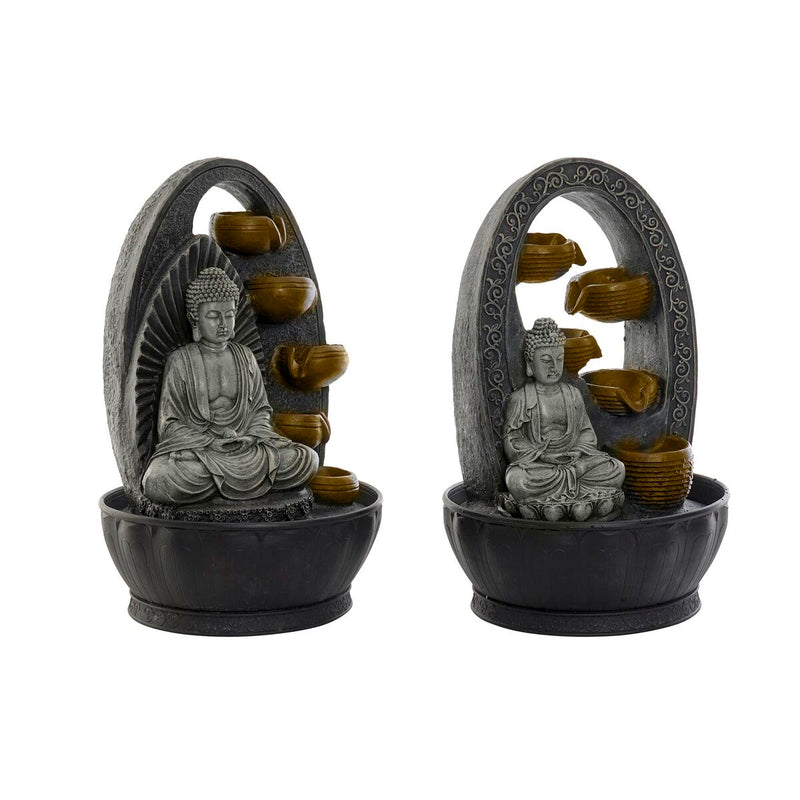 Fontana da giardino DKD Home Decor Buddha Resina Orientale (25 x 25 x 40 cm) (2 Unità)