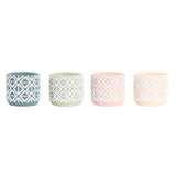 Vaso DKD Home Decor Azzurro Rosa Arancio Cemento Verde Boho (16,5 x 16,5 x 15,5 cm) (4 Unità)