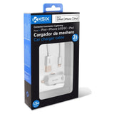 Caricabatterie USB per Auto + Cavo Lightning MFi KSIX 2.4 A Bianco