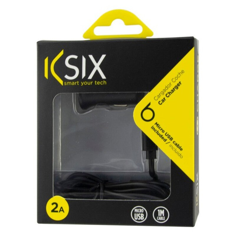 Wandladegerät + Mikro USB -Kabel Ksix 2a schwarz