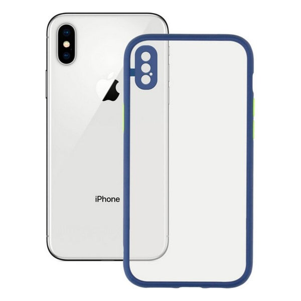 Case de téléphone portable iPhone X, XS KSIX Duo Soft Azzurro