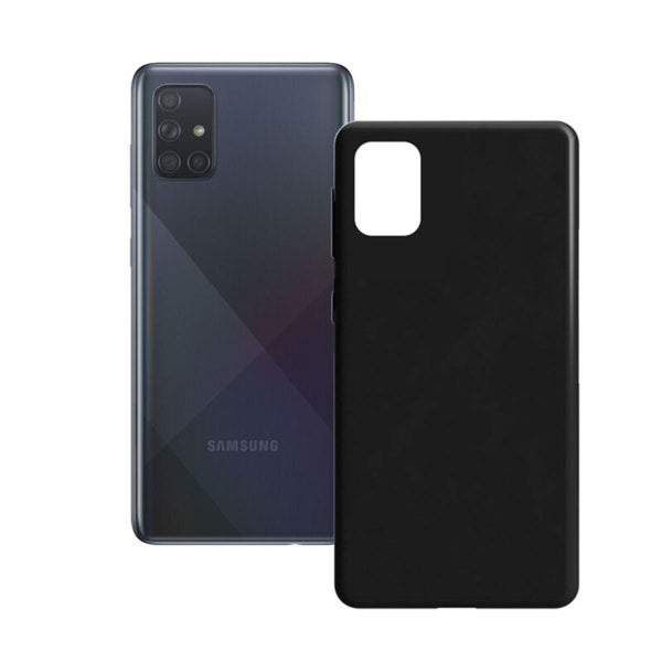 Samsung Galaxy A71 Contacter la soie de téléphone mobile Black Silk TPU