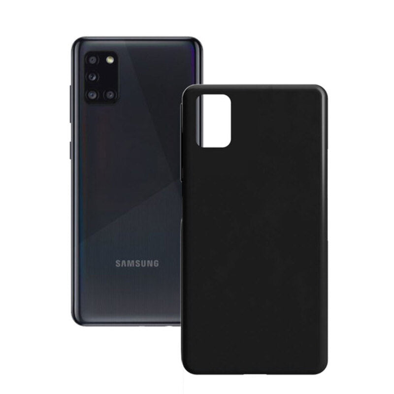 Samsung Galaxy A31 Contacter la soie de téléphone portable Black Contact TPU