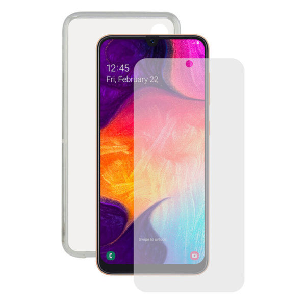 Protettore Schermo Vetro Temprato per Cellulare + Custodia per Cellulare Samsung Galaxy A30s/A50 Contact