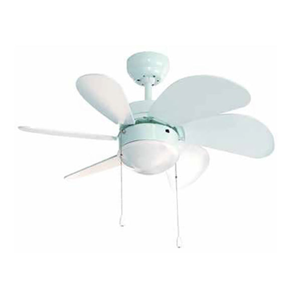 Ventilatore da Soffitto con Luce Grupo FM VT-90B 50W 80 cm Bianco