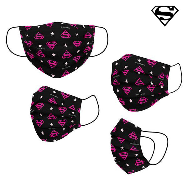 Réutilisable DC Super Hero Girls Black Adult DC-Masque en tissu réutilisable