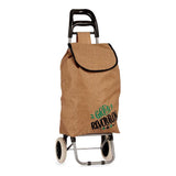 Plastikmetallbrauner Trolley (36 x 95 x 27 cm)