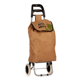 Plastikmetallbrauner Trolley (36 x 95 x 27 cm)