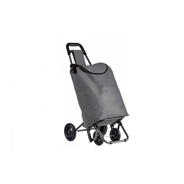 Trolley en plastique gris foncé tissu en plastique (22 x 98 x 38 cm)