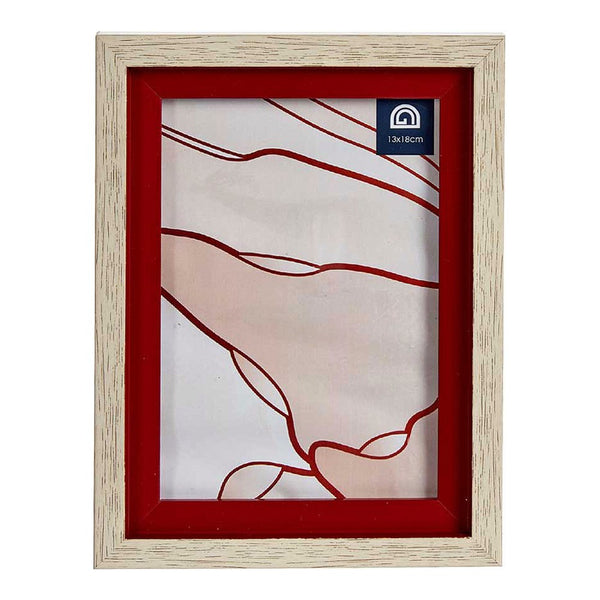 Cornice Portafoto Rosso Marrone Vetro Legno Plastica (17 x 2 x 21,8 cm)