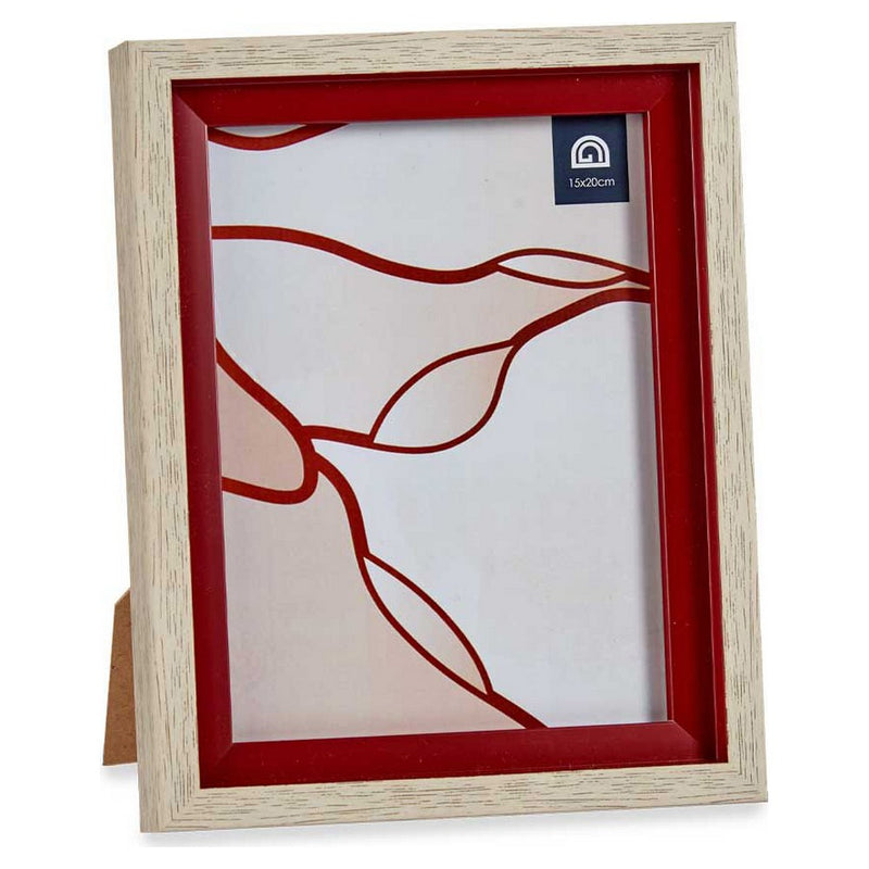 Cornice Portafoto Rosso Marrone Vetro Legno Plastica (18,8 x 2 x 24 cm)