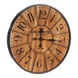 Orologio da Parete Nero Marrone scuro Metallo Legno (60 x 4,5 x 60 cm)