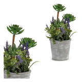 Pianta Decorativa Cemento Fiori (15,2 x 23 x 15,2	cm) - zannishop