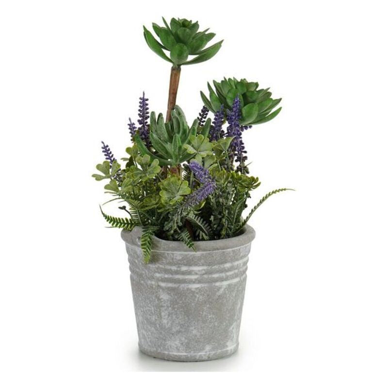 Pianta Decorativa Cemento Fiori (15,2 x 23 x 15,2	cm) - zannishop