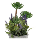 Pianta Decorativa Cemento Fiori (15,2 x 23 x 15,2	cm) - zannishop