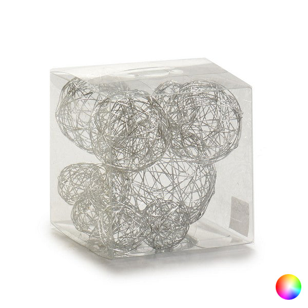 Sfera Decorativa Oro Argento Filo di ferro (9,5 x 9,5 x 9,5 cm) - zannishop