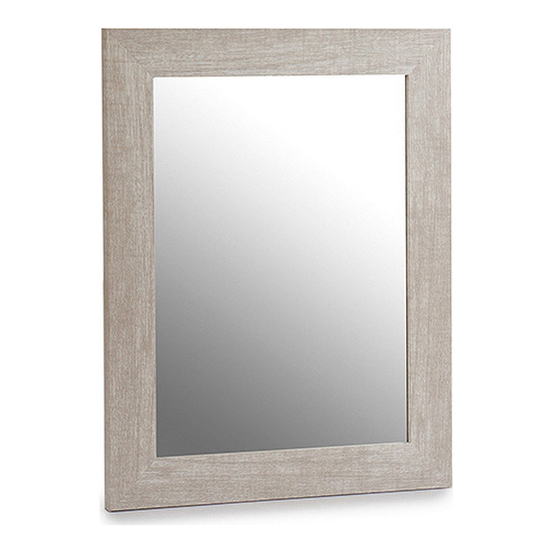 Specchio da parete Grigio Legno Vetro polistirene Natural (39 x 2 x 49 cm) - zannishop