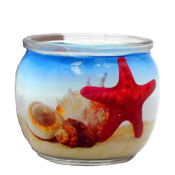 Candela Profumata Oceano Azzurro Vetro Cera - zannishop