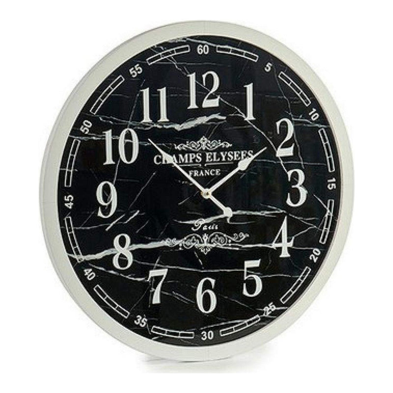 Montre murale blanche noire (3,5 x 60 x 60 cm)