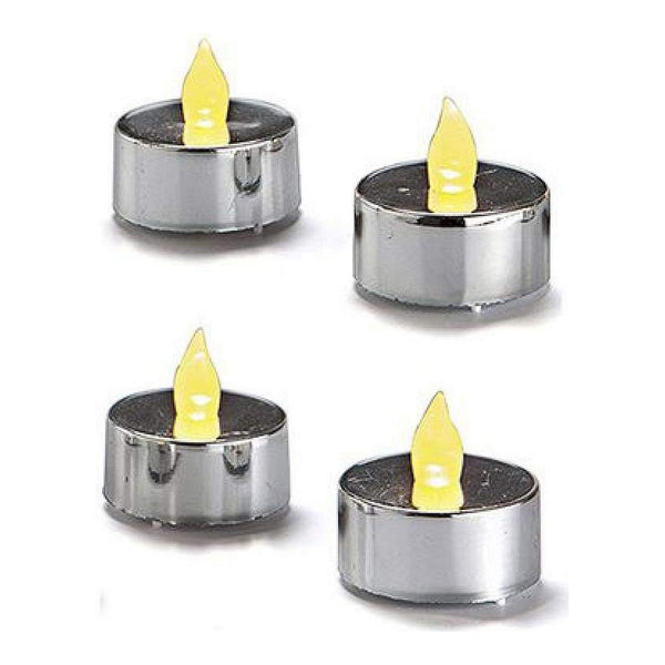 Candela LED (4 Pezzi) Argento - zannishop