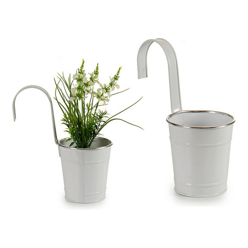 Vaso Riattaccare Bianco Metallo