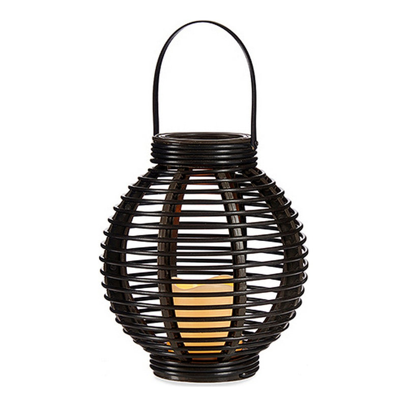 Farol Vela LED Plástico Marrón oscuro (21 x 25 x 21 cm)