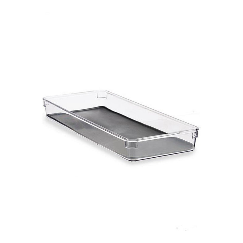 Organizador de Cajones Gris Transparente Plástico Silicona (16 x 4,5 x 40 cm)