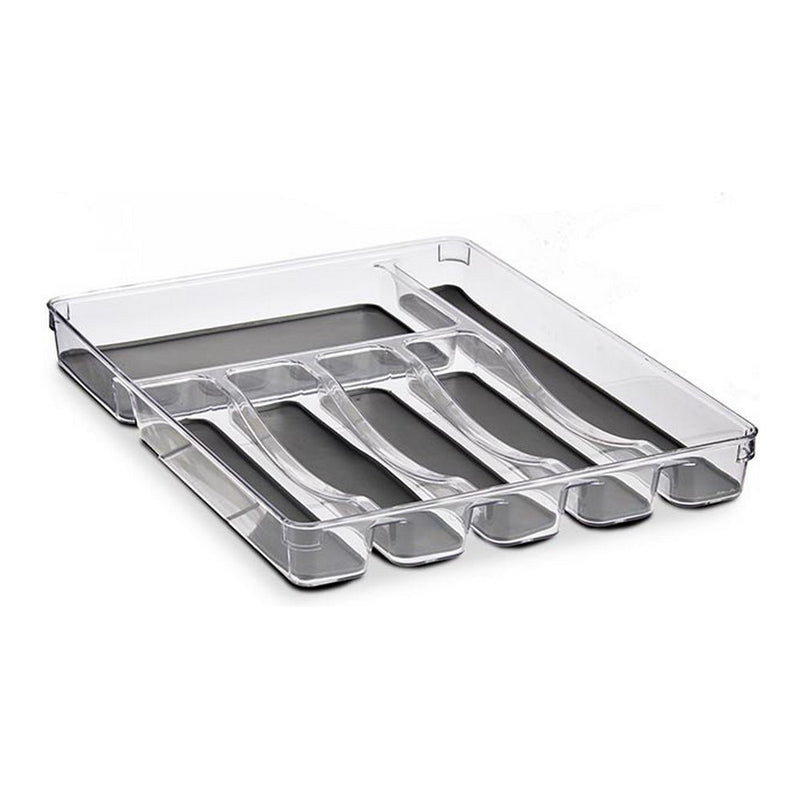 Organizador de Cajones Gris Transparente Plástico Silicona (32,3 x 4,5 x 40 cm)