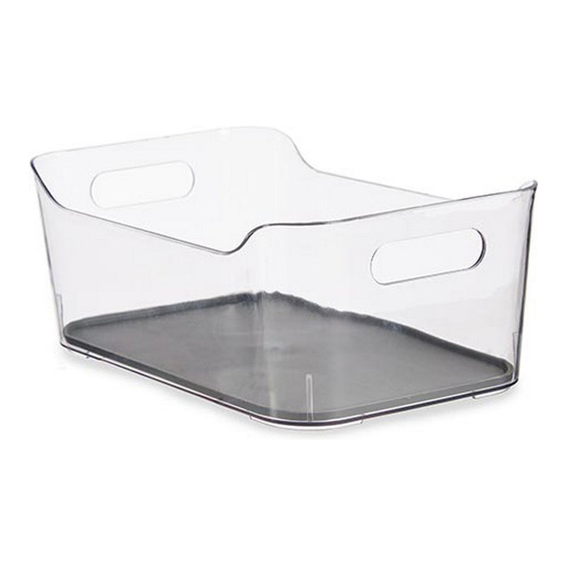 Organizador de Cajones Gris Transparente Plástico Silicona (17 x 10,5 x 24,5 cm)