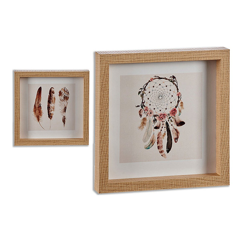 Quadro Dreamcatchers MDF Legno (2,5 x 21,5 x 21,5 cm)