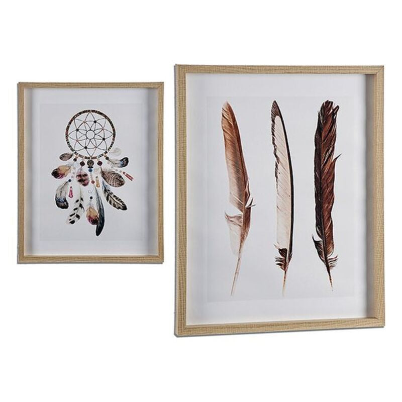 Quadro Dreamcatchers MDF Legno (2,5 x 52 x 42 cm)