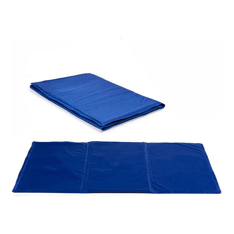 Tapis rafraîchissant pour animaux de compagnie bleu (49,5 x 1 x 90 cm)