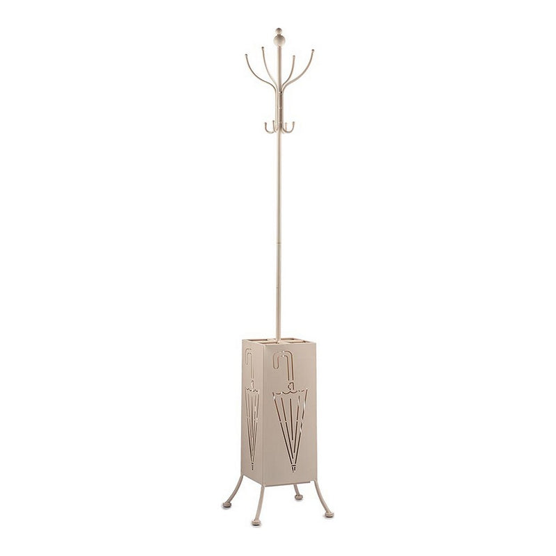 Soporte de soporte de metal crema (34 x 188 x 34 cm)