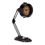 Horloge de table en lampe métallique cadable (12 x 34 x 23 cm)