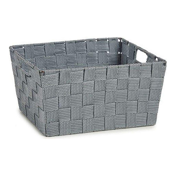 Cesta Tela Trenzada Gris (20 x 14 x 30 cm)