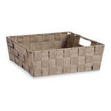 Cestino Stoffa Intrecciato Natural Beige (23 x 8 x 27 cm)