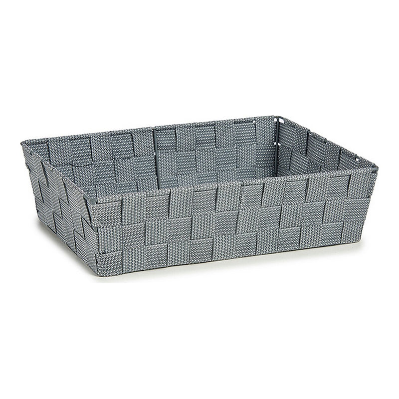 Cesta Tela Trenzada Gris (21 x 8,5 x 34 cm)