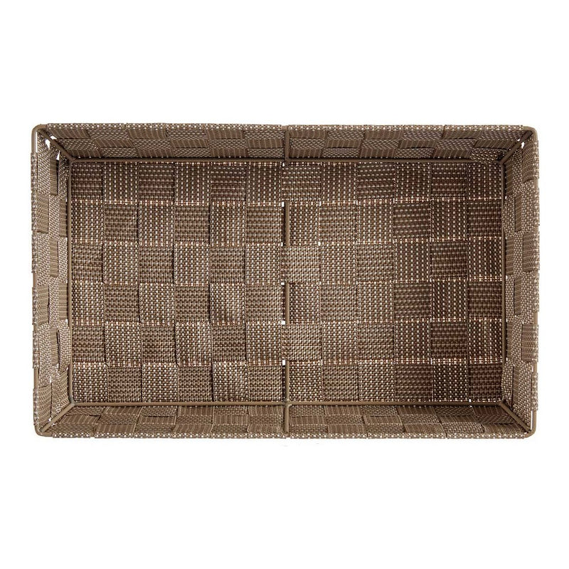 Korb Stoff Geflochten natürlich Beige (21 x 8,5 x 34 cm)