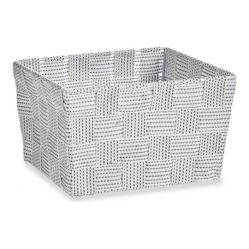 Cesta Tela Trenzada Blanco (15 x 11 x 20 cm)