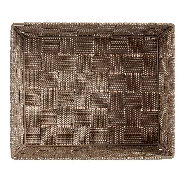 Korb Stoff Geflochten Beige (20 x 8 x 24 cm)